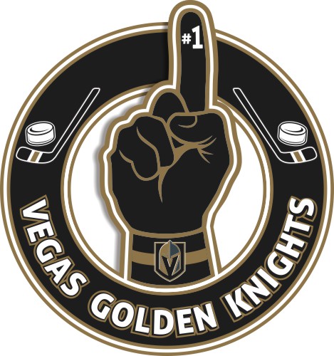 Number One Hand Vegas Golden Knights logo iron on paper